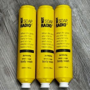 Pack of 3 Notsoapradio Joy Inducing Body Wash Lemon + Sugar